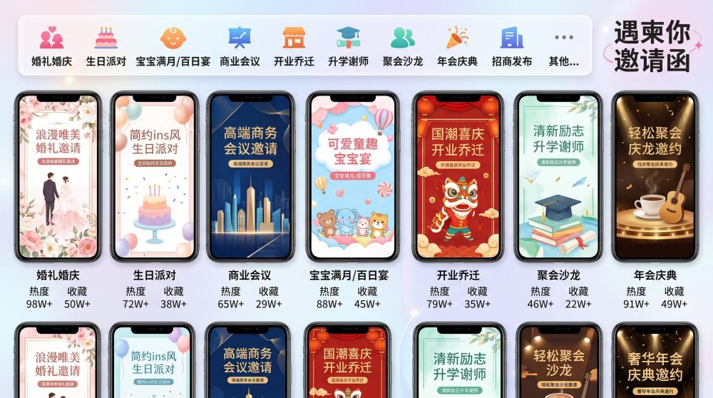 懒人必备！一键搞定聚会沙龙电子邀请函，新手也能零失误